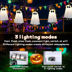 1/3Pcs Halloween LED Light-Up Hanging Witches โ Outdoor Spooky Decor