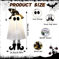 1/3Pcs Halloween LED Light-Up Hanging Witches โ Outdoor Spooky Decor