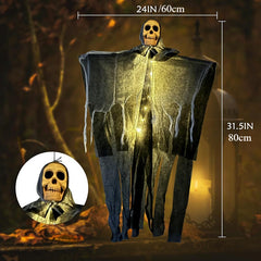 Glowing Halloween Skeleton Gauze Hanging Ghost
