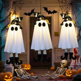 1/3Pcs Halloween LED Light-Up Hanging Witches โ Outdoor Spooky Decor