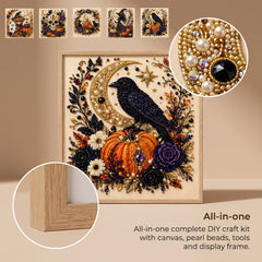 Halloween 3D Pearl Diamond Art Kit – DIY Home Wall Decor & Gift