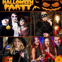 Halloween LED Light-Up Glow Rings (20/50 Pack) – Pumpkin, Ghost & Spider