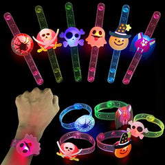 20PCS Halloween Glow Rings & Bracelets – LED Party Favors & Treat Bag Fillers