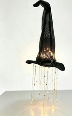 Lighted Hanging Witch Hat Chime – Halloween Outdoor Decor