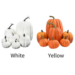 7Pcs Artificial Simulation Pumpkin Set – Autumn & Thanksgiving Table Decor
