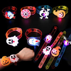 20PCS Halloween Glow Rings & Bracelets – LED Party Favors & Treat Bag Fillers