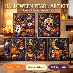 Halloween 3D Pearl Diamond Art Kit – DIY Home Wall Decor & Gift